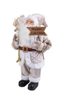 Babbo Natale con Sacco Doni H80 cm Champagne