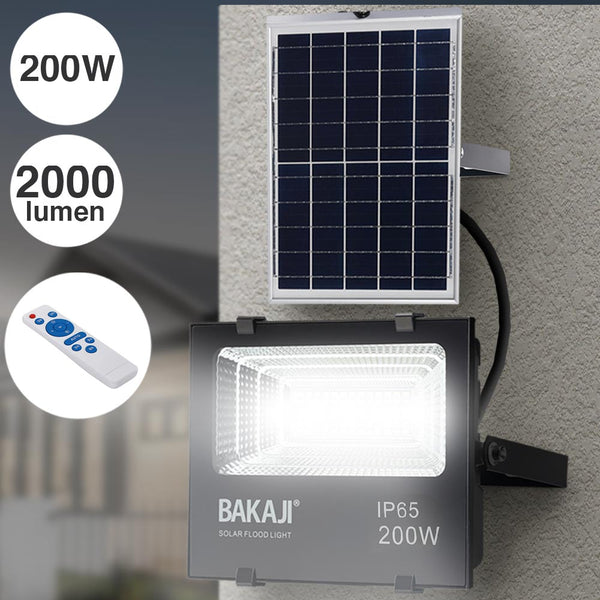 sconto Faro LED 200W Pannello Solare Luce Esterno Alta Luminosita 2000 lm + Telecomando