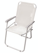 Sedia Mare Spiaggina Pieghevole in Alluminio Soriani Elba Avorio