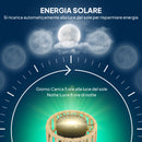 Lampada Solare da Esterno in stile Boho 45x45x178 cm in Rattan PE e Acciaio Nero e Giallo  