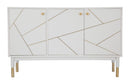 Mobile Luxy 120x45x75 cm in Legno e MDF e in Ferro Bianco e Oro