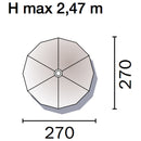 Ombrellone da Giardino in Legno Ø2,70m Vorghini Happy Multicolor