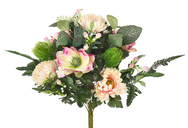 Set 2 Bouquet Artificiale con Magnolia Altezza 60 cm Rosa