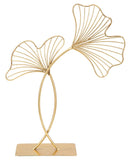 Scultura Leaf Glam 35x11,5x44 cm in Ferro Oro