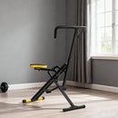 Macchina Total Crunch Pieghevole 57x105x115 cm con Seduta Regolabile in Metallo e Plastica Giallo      