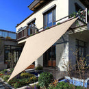 Vela Telo Parasole 5x5 mt Tenda Triangolare Ombreggiante Giardino Tessuto Beige
