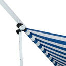 Tenda da Sole a Muro 200x150 cm con Pali di Supporto Blu