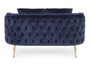 Divano 2 Posti 144x77x79,5h cm Tenbury Blu