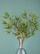 Set 2 Ramo a Tralcio Artificiale di Bamboo Composto da 180 Foglie Altezza 92 cm Verde