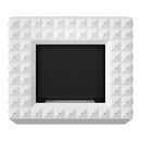 Camino a Bioetanolo da Pavimento 113x97,3 cm Flig Boise Swarovski Bianco Matto