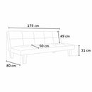 Divano Letto 175x80x69 cm in Similpelle Rosso