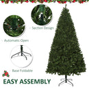 Albero di Natale Artificiale 210 cm 960 Rami 300 LED  Pino Verde