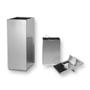 Cestino Gettacarte Posacenere 30,6x60x24,5 cm in Acciaio 17L per Interno Esterno