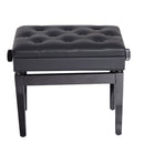 Panca Sgabello per Pianoforte con vano portaoggetti altezza regolabile 54.5x33x48-58 cm Nero 