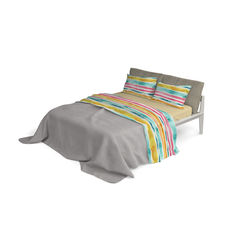 Set Lenzuola con Stampa Sopra Sotto e Federe Fez Varie Misure