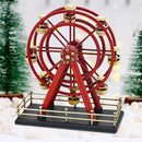 Ruota Panoramica Metallo Decorazione Addobbo Natalizio Decorativo 22.5x10.5x26 cm