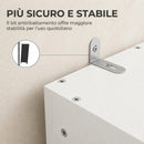 Mobiletto da Bagno Slim Salvaspazio 18x40x135 cm con Ruote e Cassetto in MDF Bianco      
