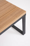 Set 4 Pezzi Salotto da Giardino con 2 Divani 1 Poltrona Angolare e Tavolino in Alluminio e PP Zelmar Antracite 