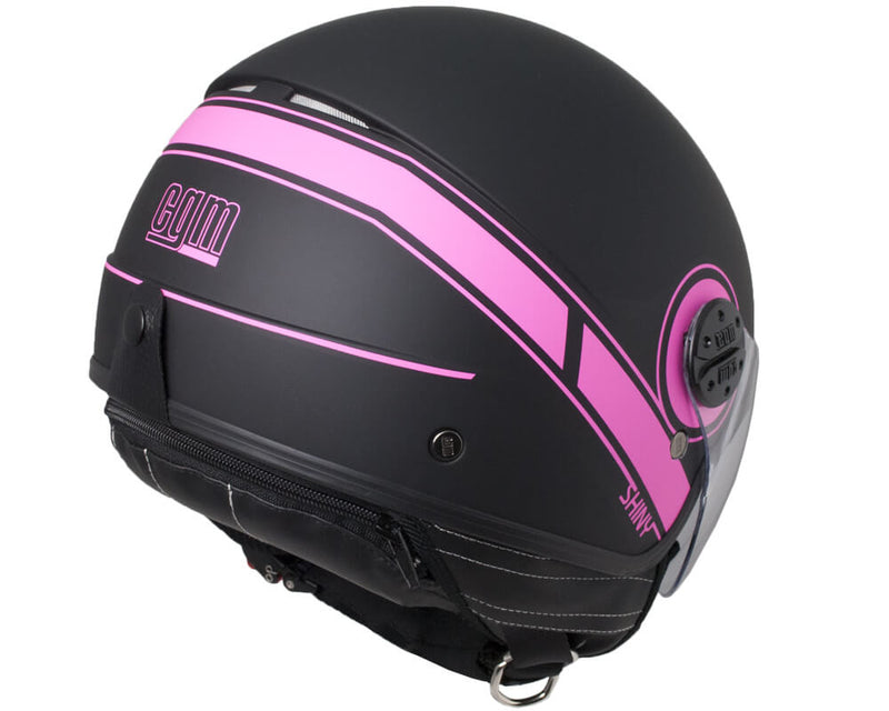 Casco Jet per Scooter Visiera Sagomata CGM Shiny 109S Fucsia Fluo Opaco