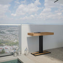 Consolle Allungabile da Esterno in Legno e Ferro H77x40x90/300cm Mimosa Abete Tinto Classica