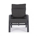Set 2 Poltrone 72x81x98h cm Reclinabili con Cuscini Kledi Antracite  