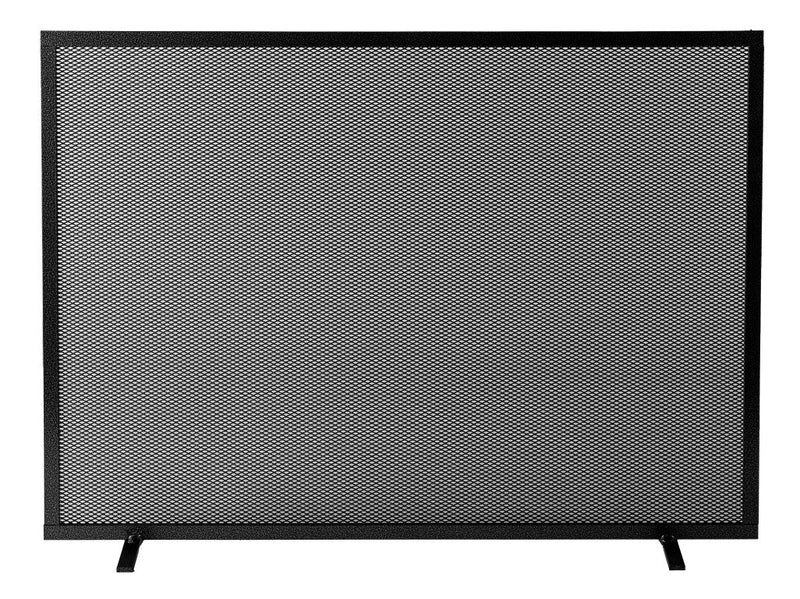 Parascintille per Camino 60x51 in Ferro Verniciato Grigio Martellato