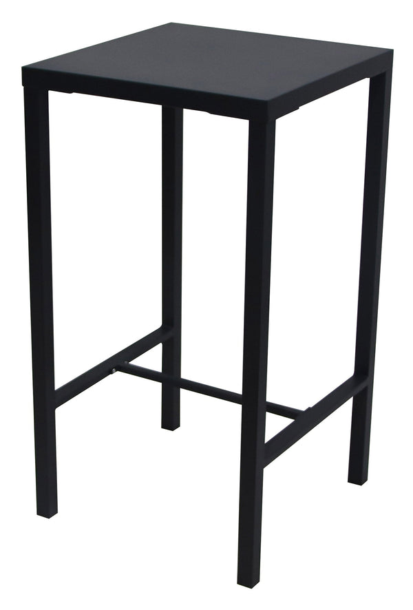 online Table haute de jardin 60x60xH110 cm en métal utilitaire noir