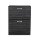 Scarpiera Sally 60x24x80 h cm in Legno Grigio Scuro