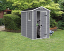 Casetta da Giardino Porta Attrezzi 130x192x198 cm in Resina Effetto Legno Keter Manor 4x6 Grigia