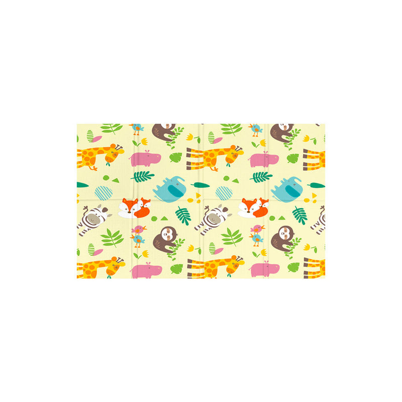 Tappeto Morbido per Bambini 120x90x0,8 cm Pieghevole Foresta Multicolore