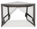 Gazebo da Giardino con Zanzariera 3x3 mt Soriani Dakar Tortora