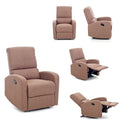 Poltrona Relax Reclinabile Manuale in Tessuto Fiorella Marrone