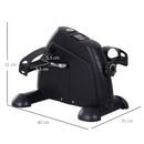 Mini Pedaliera Cyclette per Gambe e Braccia Max 120Kg con LCD  Cyclo Nero