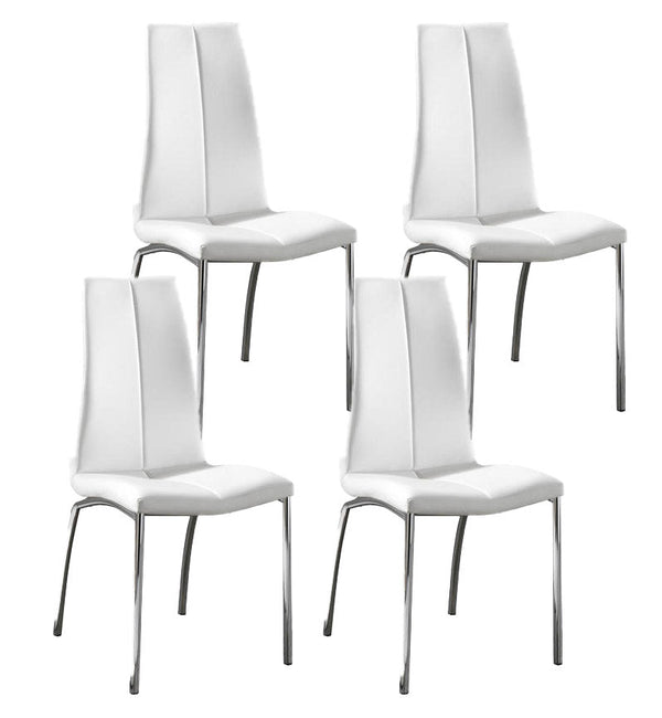 Lot de 4 chaises 43x44xH92 cm en simili cuir Viva blanc acquista