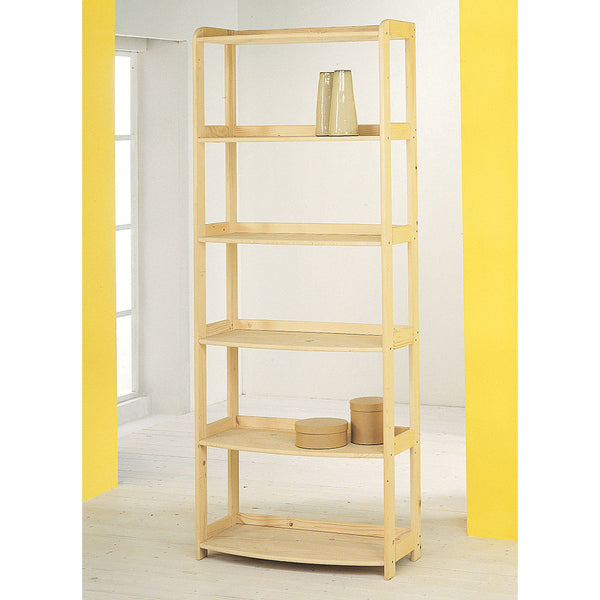 prezzo Bibliothèque en bois 6 étagères 80x36x203cm Fumer Ellipse Sapin Brut