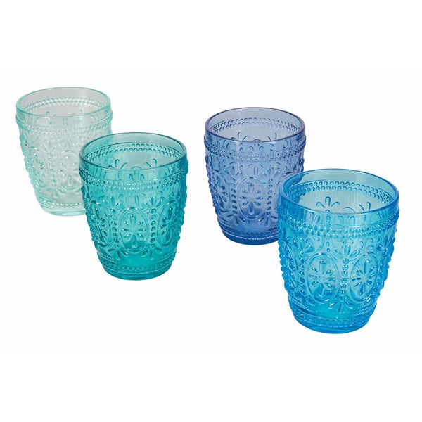 Set 4 Verres à Eau Imperial Ocean en Villa d'Este Home Tivoli Verre Bleu Transparent prezzo