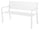 Banc 2 places 128x53x80 cm en fer blanc Lazise Vorghini