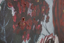 Dipinto su Tela Bianco/Red Flower Darkback 120x3,7x60 cm in Legno di Pino e Canvas Multicolor