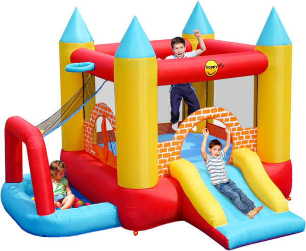 prezzo Château Carrousel Gonflable avec Pompe Happy Hop 4 en 1