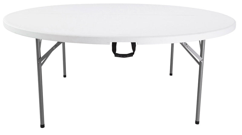 Tavolo Catering Rotondo Pieghevole Ø180 cm Bianco