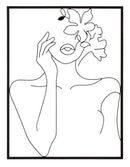 Pannello da Muro Woman With Flowers 60x1x80 cm in Ferro 