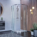 Box Doccia Semicircolare 2 Ante Scorrevoli in Cristallo Trasparente 6mm H195 Bonussi Lucy Varie Misure