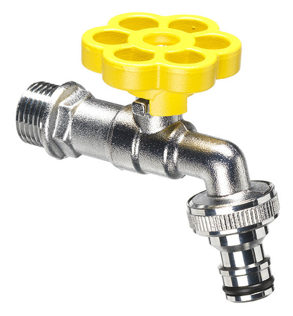 prezzo Robinet à bille pour fontaine de jardin avec fleur colorée Belfer RUB/029 jaune