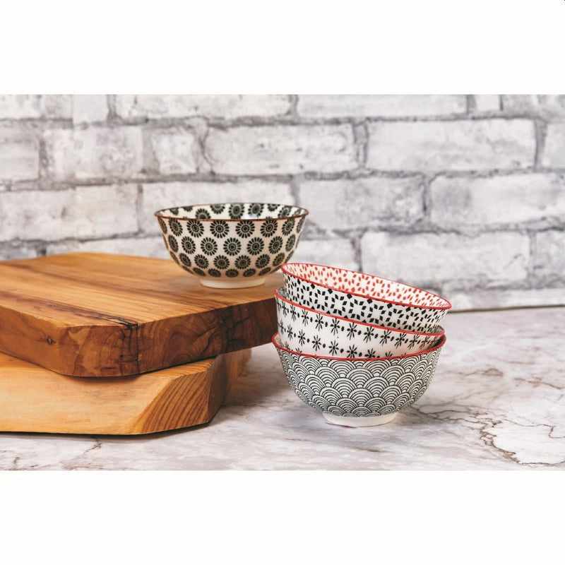 Set 4 Ciotole Ø11x5,5 cm 250 ml in Porcellana VdE Tivoli 1996 Confusion