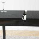 Tavolo Allungabile 4-6 Posti 120-160x70x75 cm Piano in MDF con Protezione Angoli Nero   
