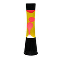 Lampada Lava Lamp 40 cm Base Nera con Magma Verde e Giallo