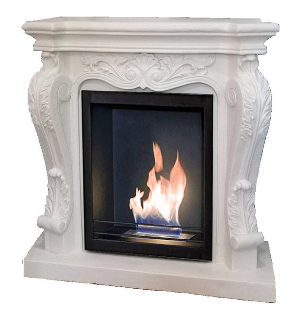 online Cheminée Bioéthanol au Sol 89x34x93 cm Vannini Impero Blanc