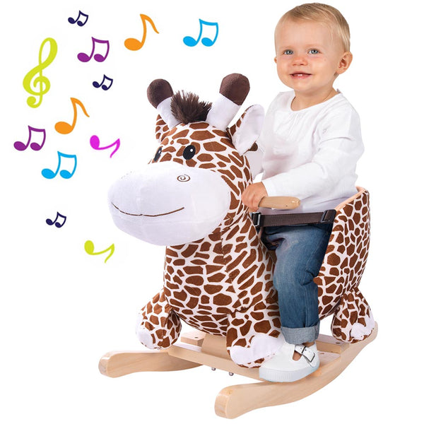 Giraffa a Dondolo Cavalcabile Peluche Giocattolo Bambini con Suono sconto