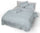 Housse de couette double avec taies d'oreiller imprimées en pur coton Floyd Aqua