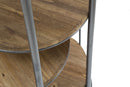 Libreria Berlin Double 86,5x42,5x110 cm in Ferro e Legno di Abete Naturale e Nero